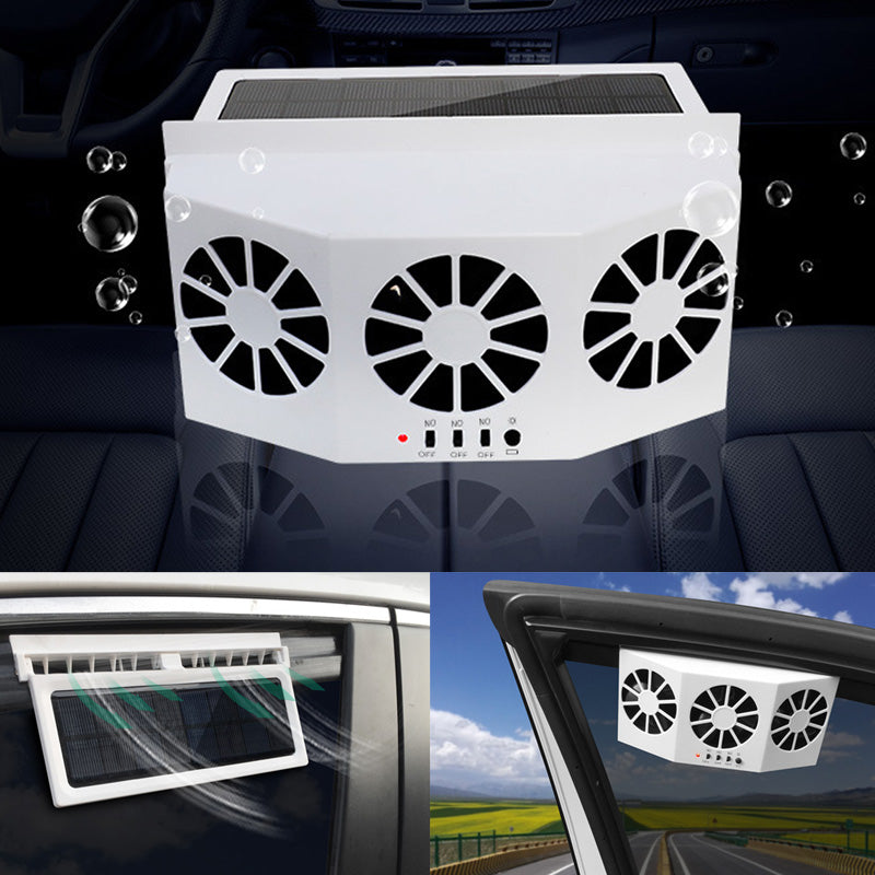 Ventilateur d'aération de fenêtre de voiture à énergie solaire