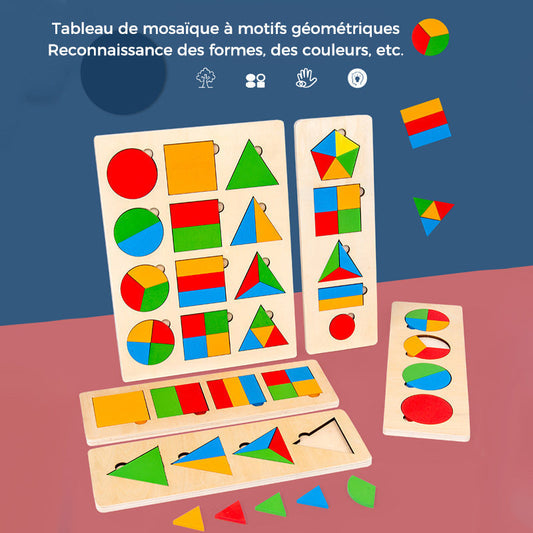 🖼️🎨Jeu de Tri en Bois avec Formes Géométriques🖼️