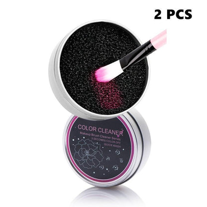 Éponge Efficace et Réutilisable pour Nettoyer Votre  Brosse de Maquillage