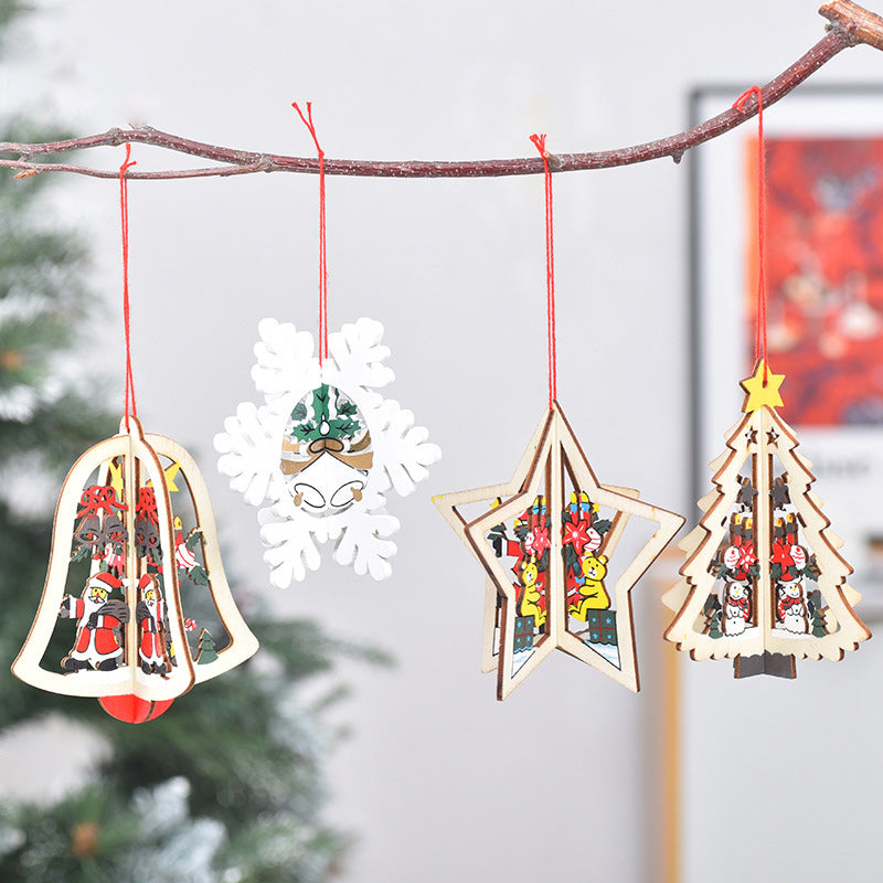 Pendentif en Bois de Noël