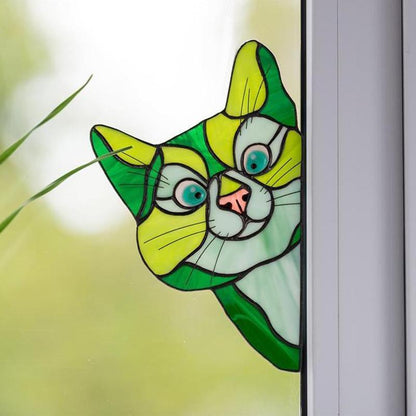 😻Décor de Chat Drôle pour Fenêtres