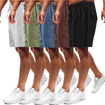 Short décontracté en lin pour hommes