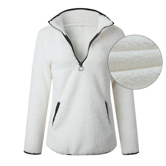 Manteau Zippé À Manches Longues