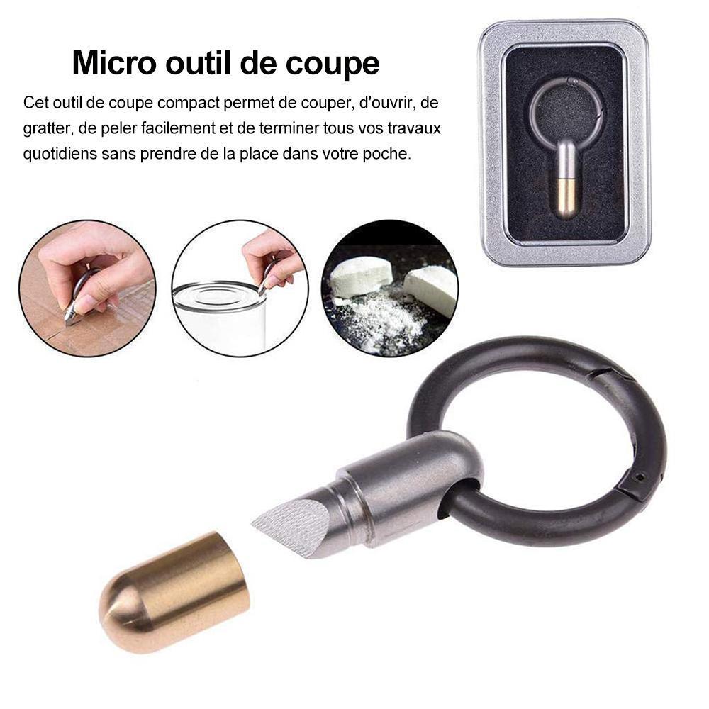 Multifonctionnel Microcapsule Outil de Coupe Porte-clé Ornement