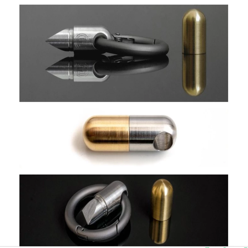 Multifonctionnel Microcapsule Outil de Coupe Porte-clé Ornement