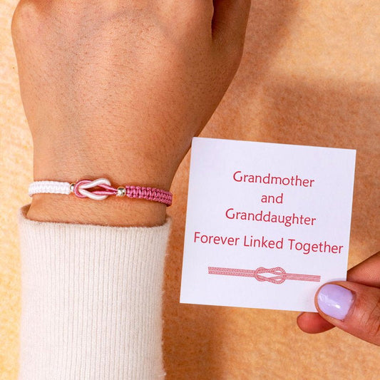 🎁À ma petite-fille "Forever Linked Together" Bracelet tressé fait main💕