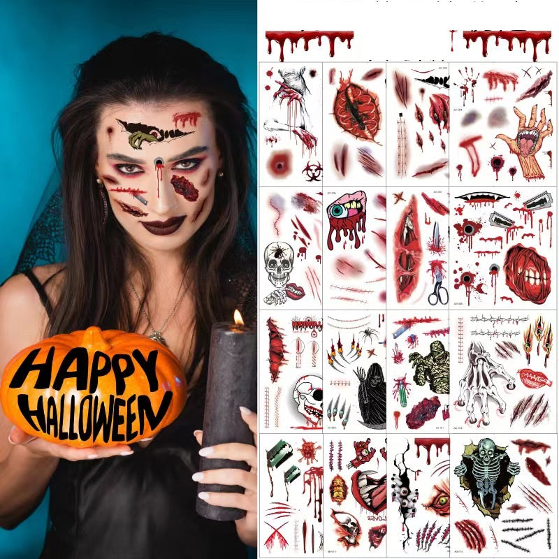 🎃Halloween tatouage temporaire maquillage farce🎃