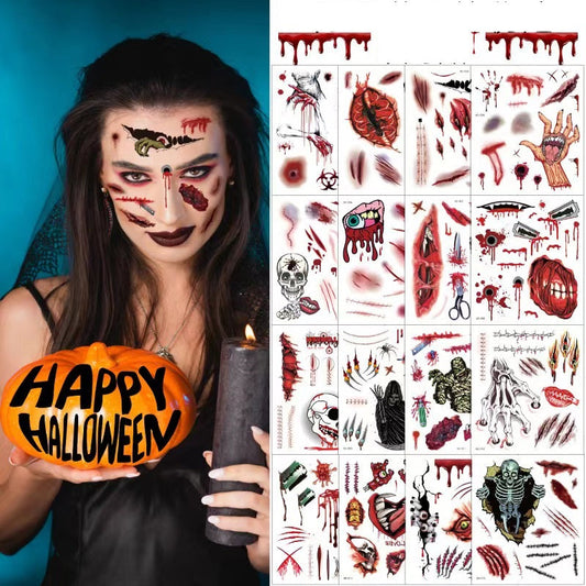 🎃Halloween tatouage temporaire maquillage farce🎃