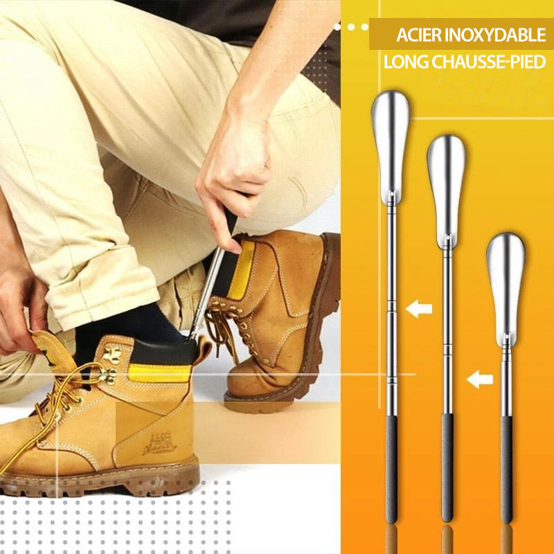 🏠Chausse-pied rétractable en acier inoxydable