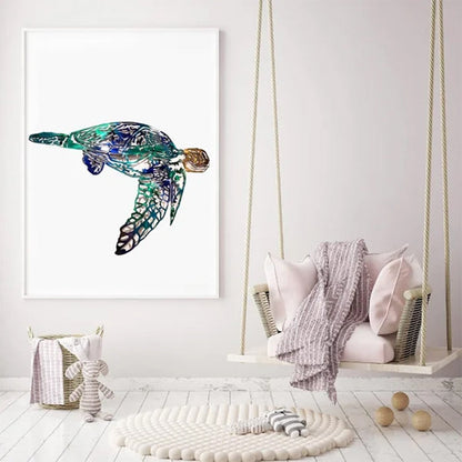 Ornements d'animaux marins en métal