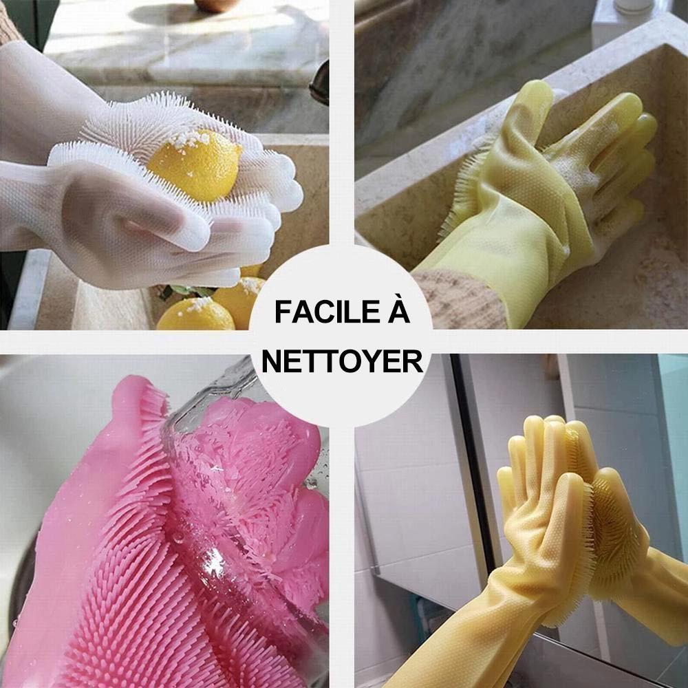 Gants De Lave-Vaisselle En Silicone