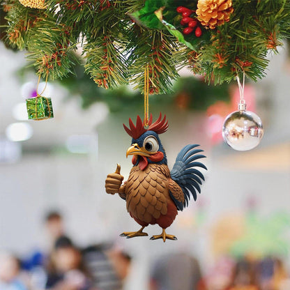 Ornements décoratifs de coq de dessin animé
