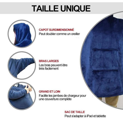 Le Plaid-Sweat à Capuche pour Adults & Enfants