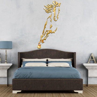 Sticker Mural Cheval Miroir Moderne Acrylique 3D