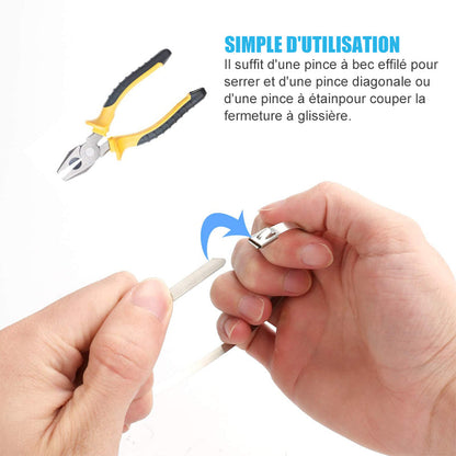 Attaches Etalliques à Fermeture Rapide pour Câbles (100 PCs)