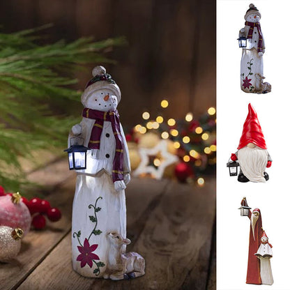 Bonhomme de Neige des Bois avec Lanterne Solaire