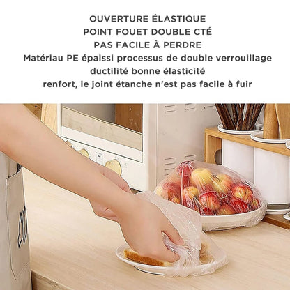 Couvertures Alimentaires Jetables Sacs de Conservation Frais (100PCS)