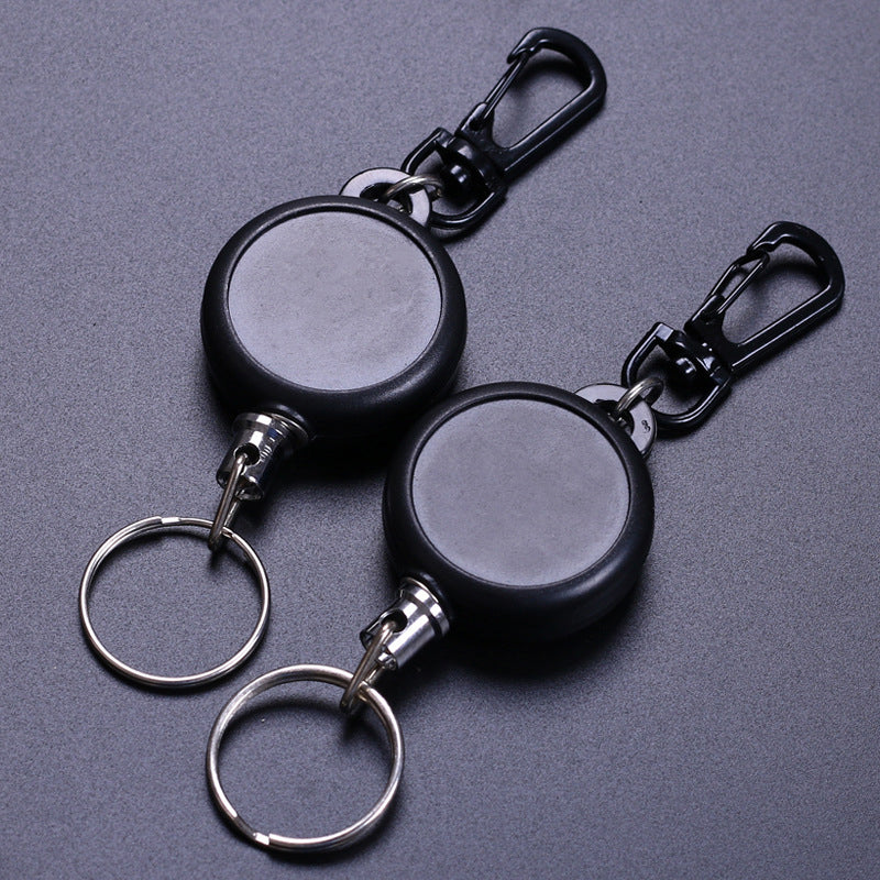 Porte-clés avec Câble Métallique Rétractable