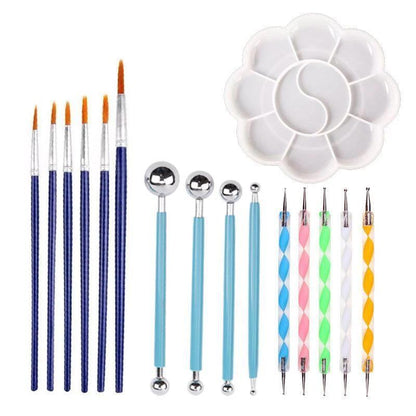 Ensemble D'outils Peinture pour Mandala (20 pièces)
