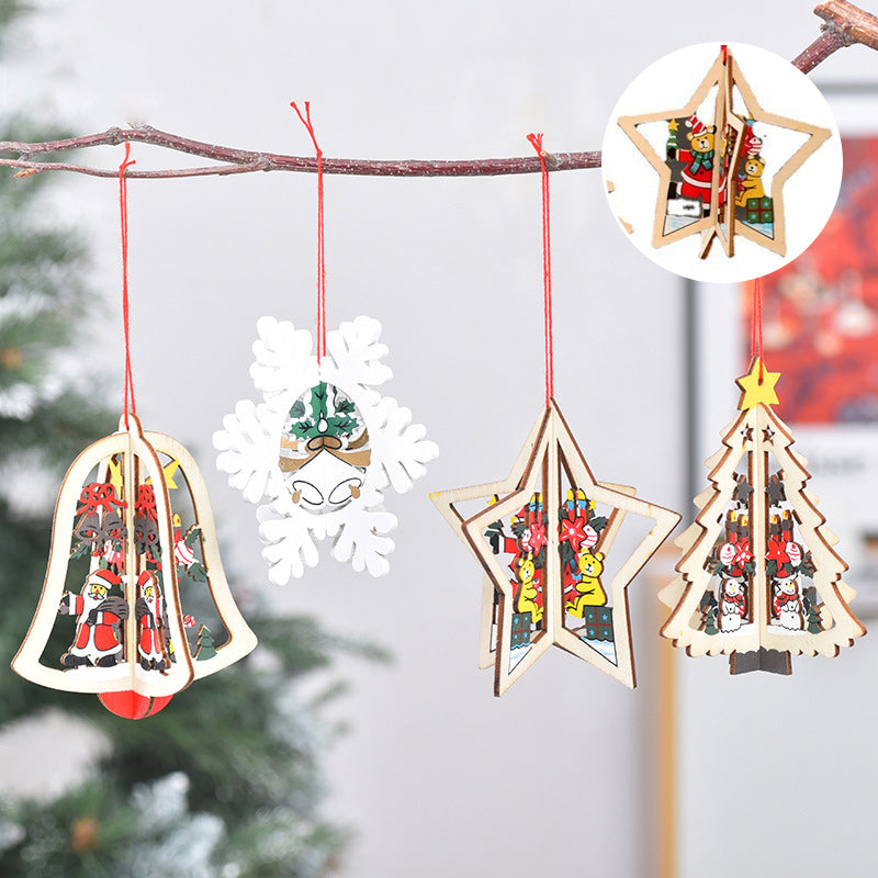Pendentif en Bois de Noël