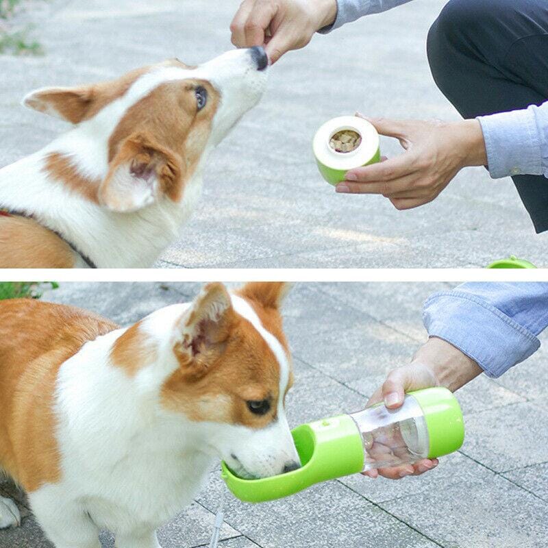 Bouteille d’eau et de nourriture portable pour animaux de compagnie