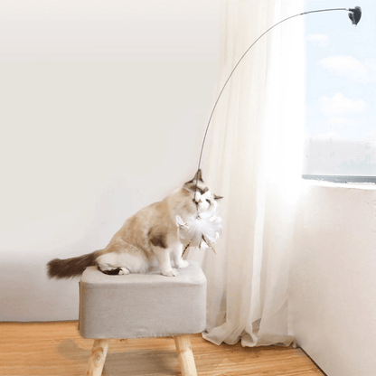 Chaton Jouant Teaser Baguette Jouet