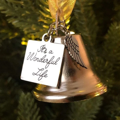 🎄Ornements de Noël Ailes D'ange Cloche-cadeau De Noël Commémoratif🎅
