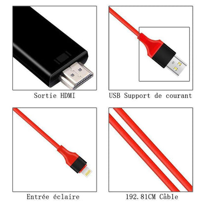 Lightning vers HDMI Cable Adaptateur