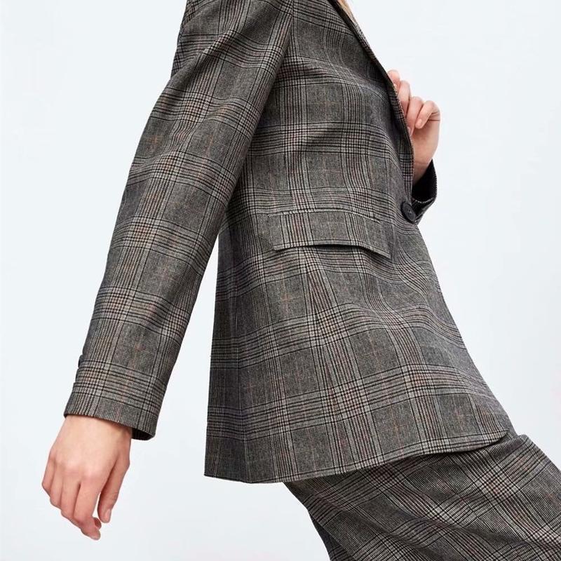 Veste de costume décontractée Blazer à carreaux