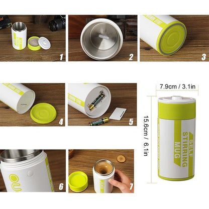 Tasse à Mélanger Automatique en Acier Inoxydable