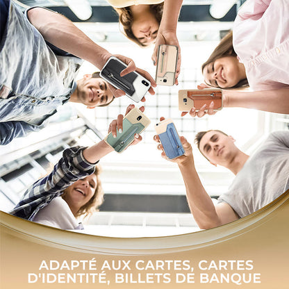 Porte-cartes adhésif multifonctionnel pour portefeuille de téléphone