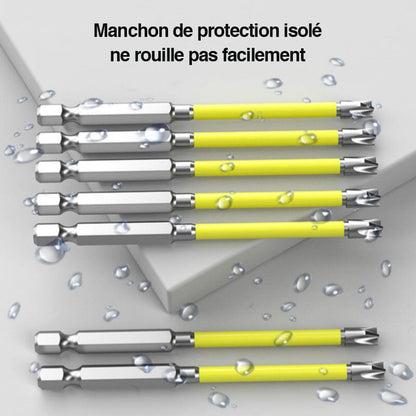 Embouts de tournevis cruciformes et fendus pour électriciens