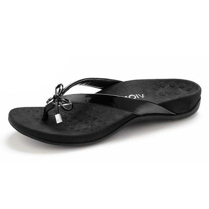 Sandales En Forme De V Avec Bowknot