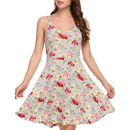 Robe d'été à Bretelles Ajustables de Plage