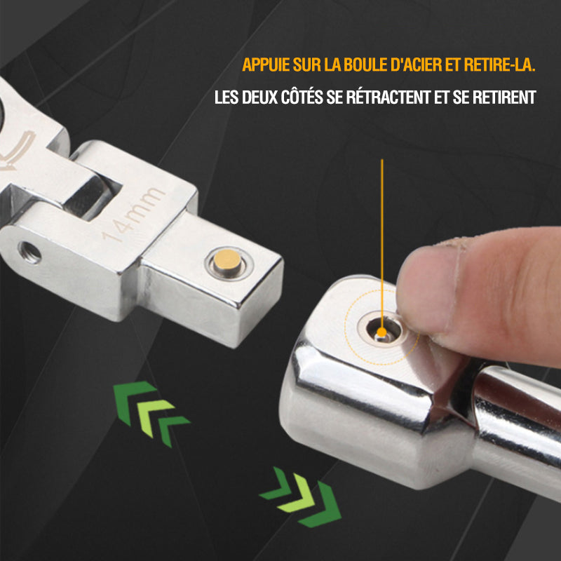 Jeu de Clés à Cliquet Détachables
