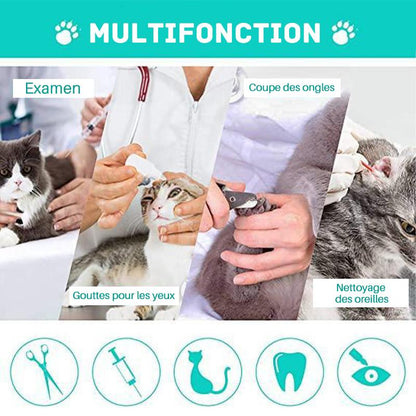 Sac de Bain de Toilettage Multifonctionnel pour Chat