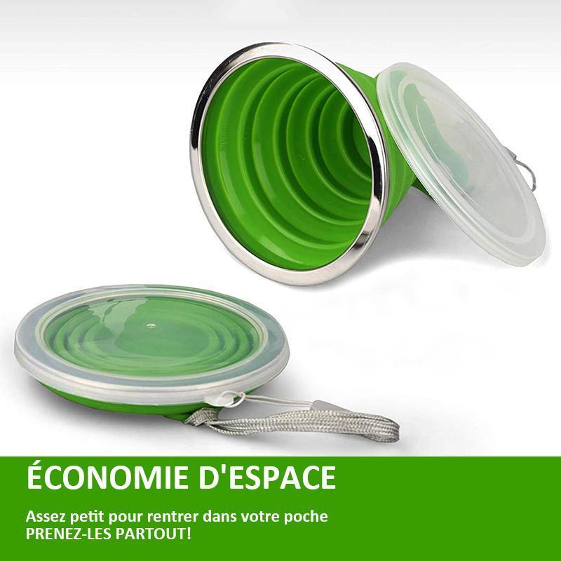 Tasse Portative De Voyage En Silicone Pliable