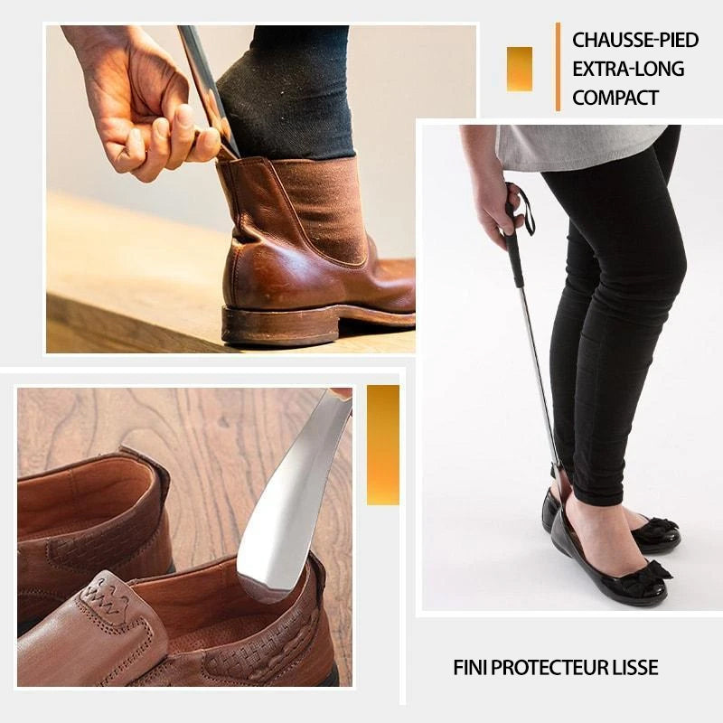 🏠Chausse-pied rétractable en acier inoxydable