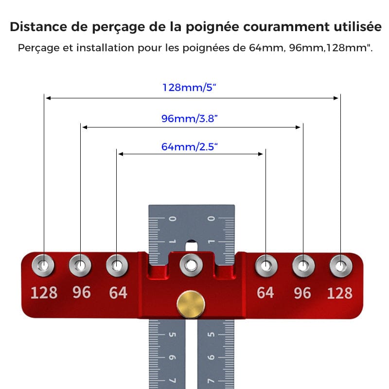 Perforateur de Trous de Poignée de Tiroir