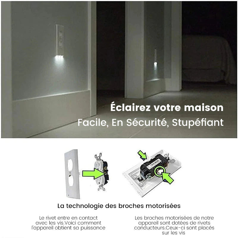 Panneau mural de sortie avec veilleuses LED