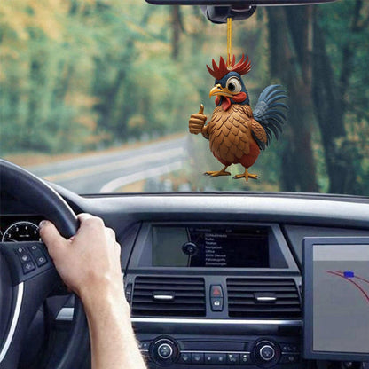 Ornements décoratifs de coq de dessin animé