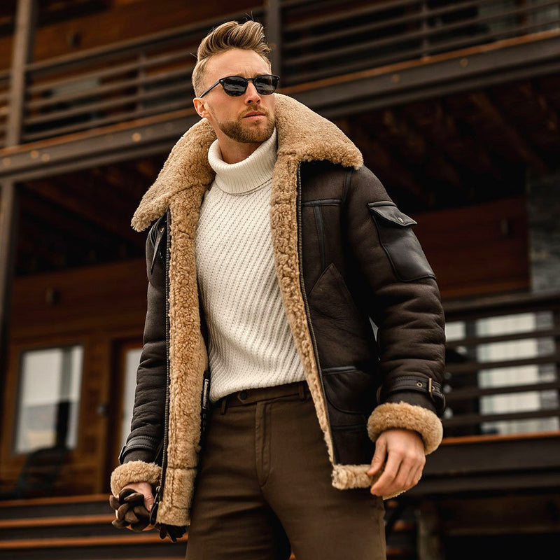 Veste mi-longue épaisse homme