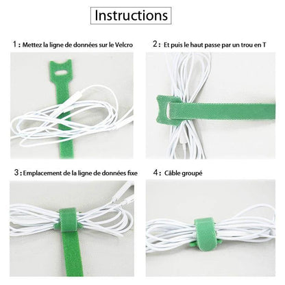 🔥Bande de Fixation Velcro Adhésive de Type T