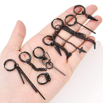 Ensemble de Boucles D'oreilles Personnalité Tendance en Acier Titane