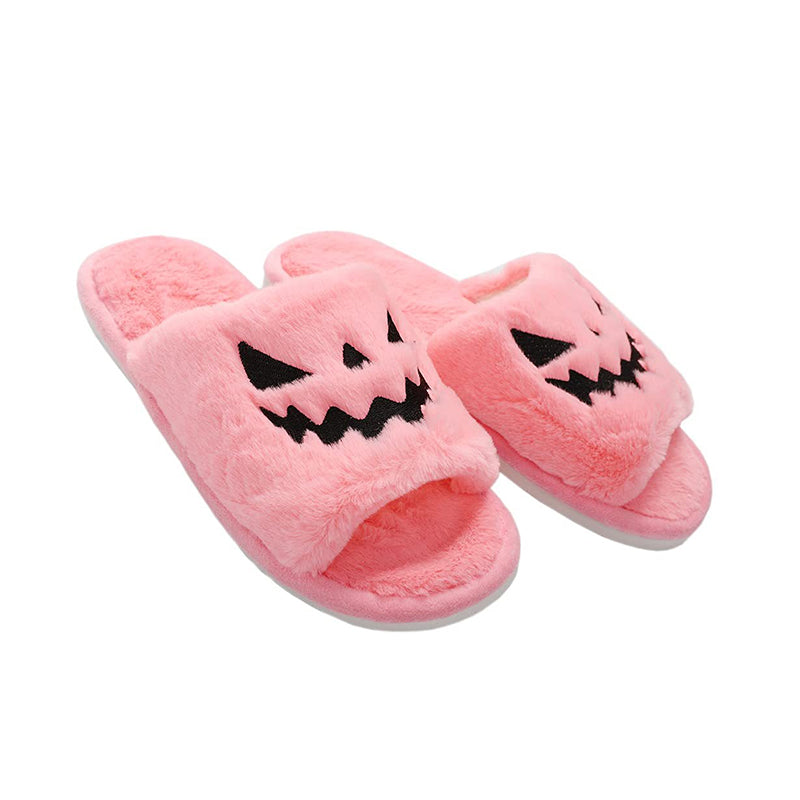 Chaussons d'Halloween Visage de Citrouille