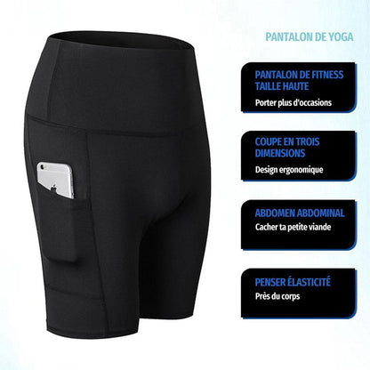 Short De Sport Taille Haute pour Femmes