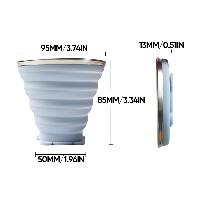 Tasse en silicone portable pour les voyages