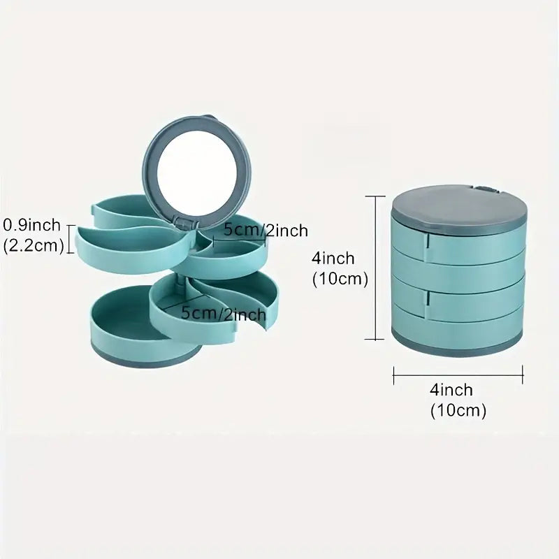Boîte à bijoux rotative multicouche