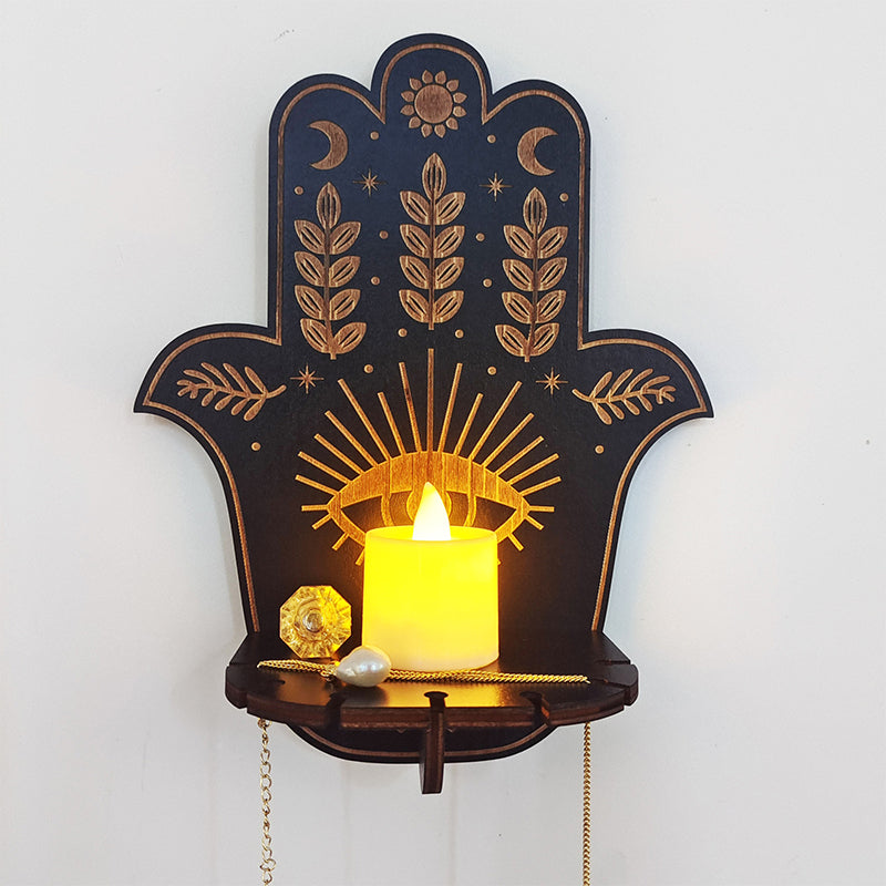 Décoration créative de chandelier en bois