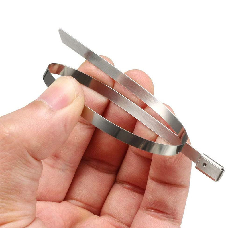Attaches Etalliques à Fermeture Rapide pour Câbles (100 PCs)